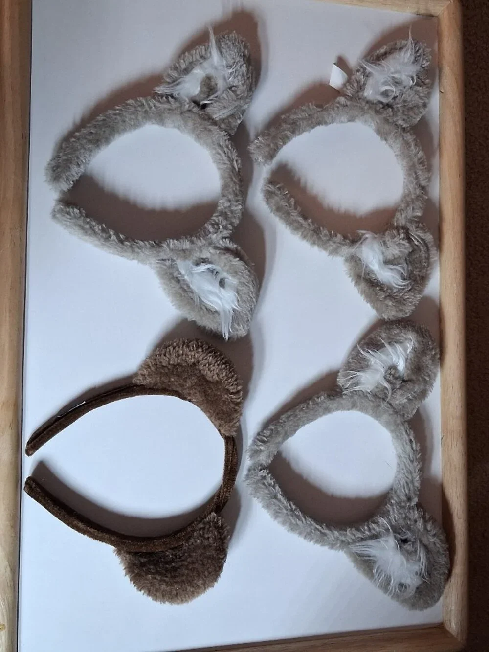 Lot of 3 Great Wolf Lodge Wolf Ears Headband Plush Fuzzy Souvenir + Extra